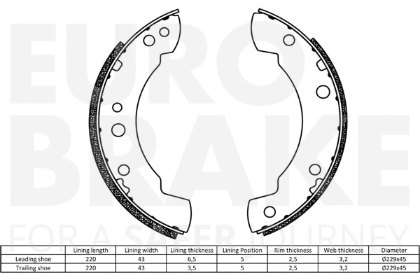 58492725301 EUROBRAKE Комплект тормозных колодок (фото 2)