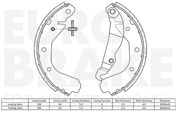58492736409 EUROBRAKE Комплект тормозных колодок (фото 2)