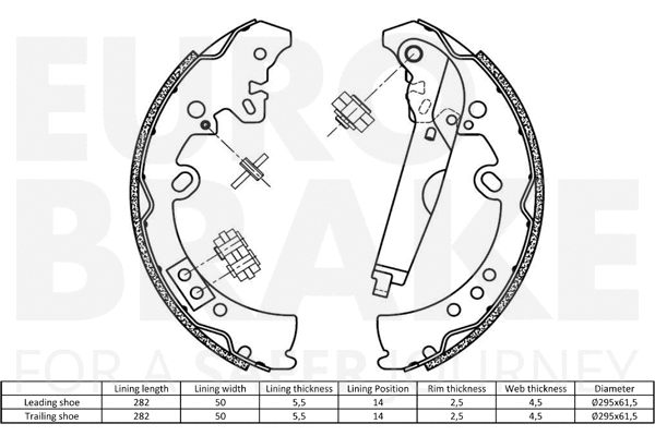 58492745801 EUROBRAKE Комплект тормозных колодок (фото 2)