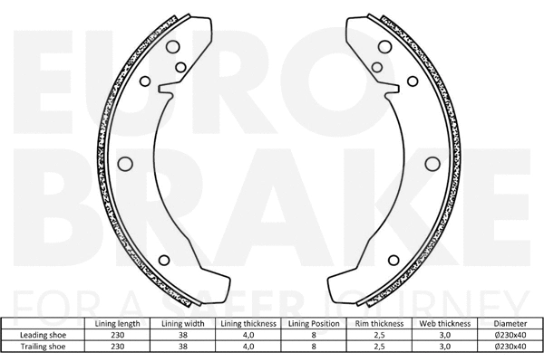 58492747104 EUROBRAKE Комплект тормозных колодок (фото 2)