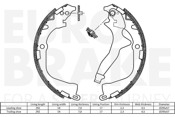 58492747816 EUROBRAKE Комплект тормозных колодок (фото 2)