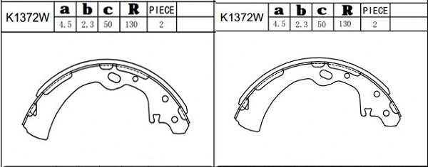K1372W ASIMCO Комплект тормозных колодок (фото 1)