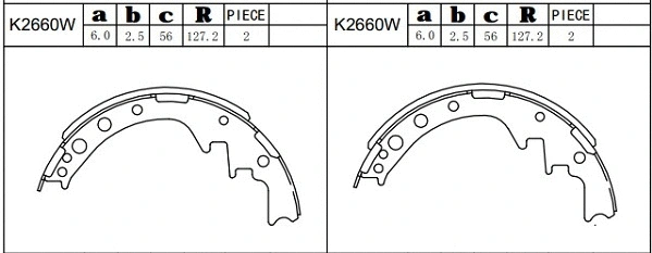 K2660W ASIMCO Комплект тормозных колодок (фото 1)