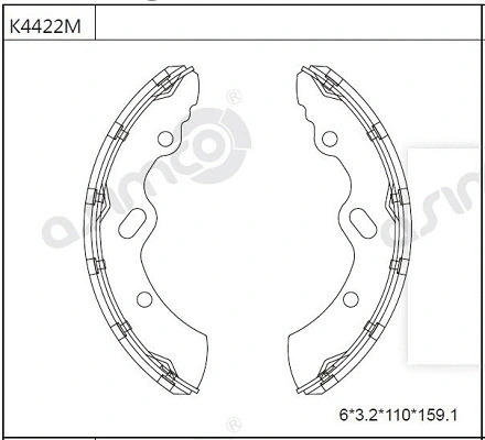 K4422M ASIMCO Комплект тормозных колодок (фото 1)