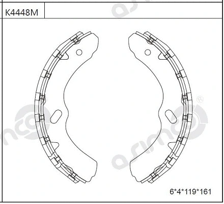 K4448M ASIMCO Комплект тормозных колодок (фото 1)