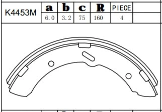 K4453M ASIMCO Комплект тормозных колодок (фото 1)