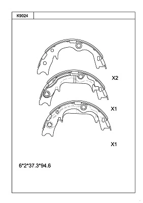 K9024 ASIMCO Комплект тормозных колодок (фото 1)