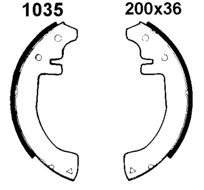 01035 BSF Комплект тормозных колодок (фото 1)