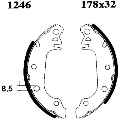 01246 BSF Комплект тормозных колодок (фото 1)