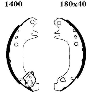 01400 BSF Комплект тормозных колодок (фото 1)