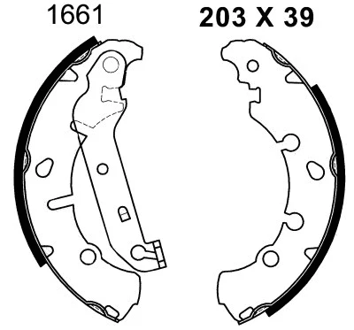 01661 BSF Комплект тормозных колодок (фото 1)
