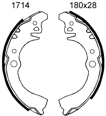 01714 BSF Комплект тормозных колодок (фото 1)