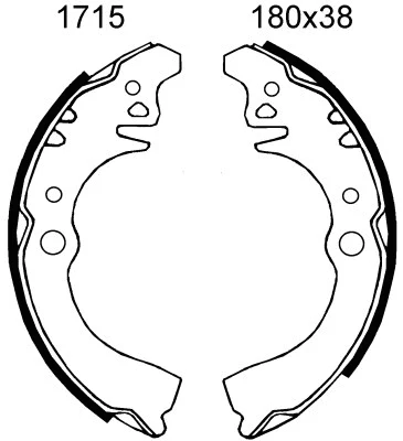 01715 BSF Комплект тормозных колодок (фото 1)