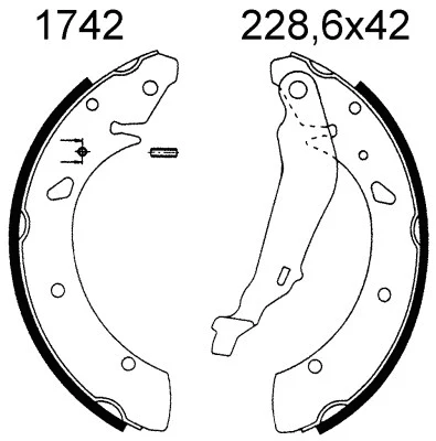 01742 BSF Комплект тормозных колодок (фото 1)