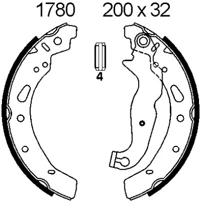 01780 BSF Комплект тормозных колодок (фото 1)