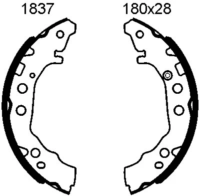 01837 BSF Комплект тормозных колодок (фото 1)