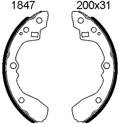 01847 BSF Комплект тормозных колодок (фото 1)