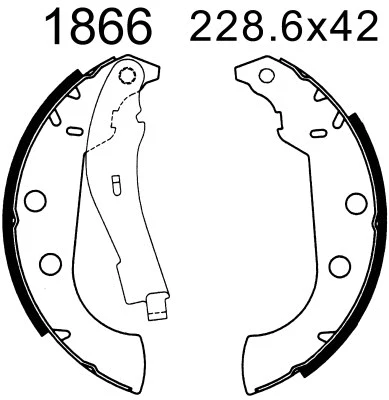 01866 BSF Комплект тормозных колодок (фото 1)