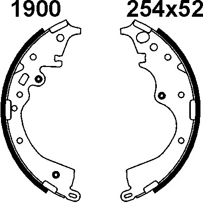 01900 BSF Комплект тормозных колодок (фото 1)