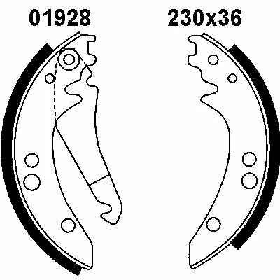 01928 BSF Комплект тормозных колодок (фото 1)