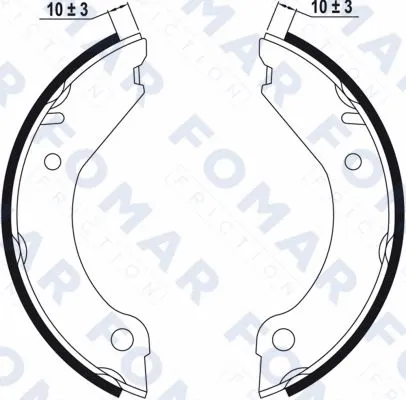 FO 0314 FOMAR Friction Комплект тормозных колодок (фото 1)