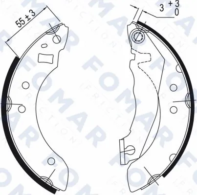 FO 0364 FOMAR Friction Комплект тормозных колодок (фото 1)