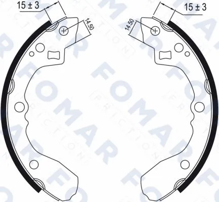 FO 0464 FOMAR Friction Комплект тормозных колодок (фото 1)