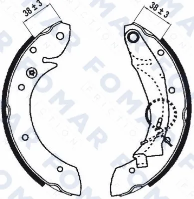 FO 0641 FOMAR Friction Комплект тормозных колодок (фото 1)