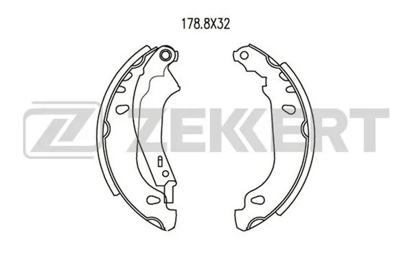 BK-4045 ZEKKERT Комплект тормозных колодок (фото 1)