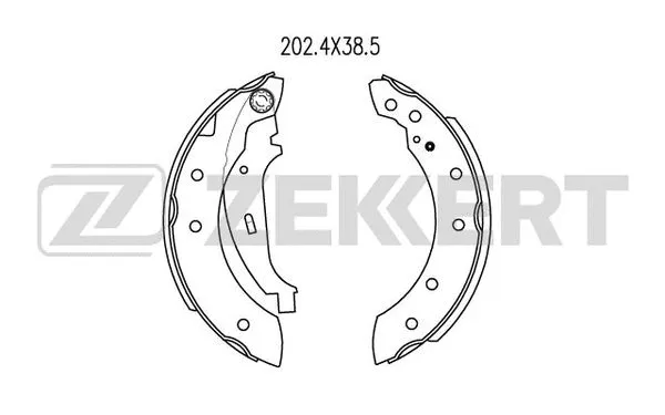 BK-4058 ZEKKERT Комплект тормозных колодок (фото 1)
