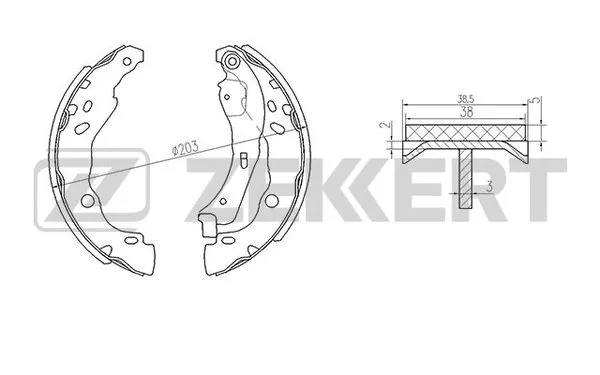 BK-4101 ZEKKERT Комплект тормозных колодок (фото 1)