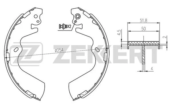 BK-4113 ZEKKERT Комплект тормозных колодок (фото 1)