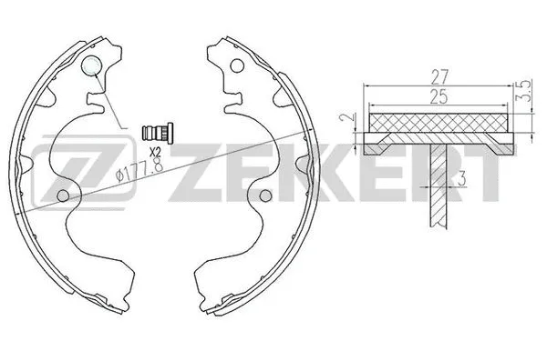 BK-4117 ZEKKERT Комплект тормозных колодок (фото 1)