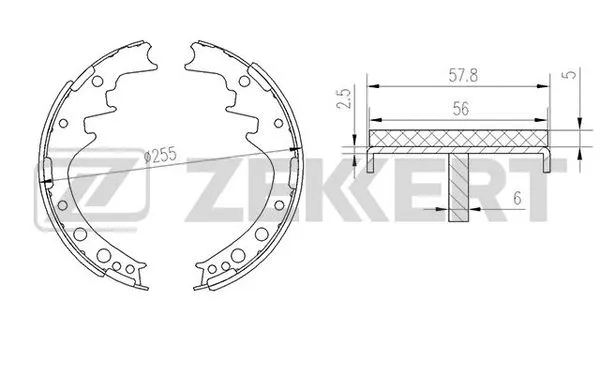 BK-4118 ZEKKERT Комплект тормозных колодок (фото 1)