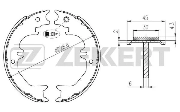 BK-4147 ZEKKERT Комплект тормозных колодок (фото 1)