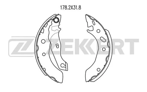 BK-4168 ZEKKERT Комплект тормозных колодок (фото 1)