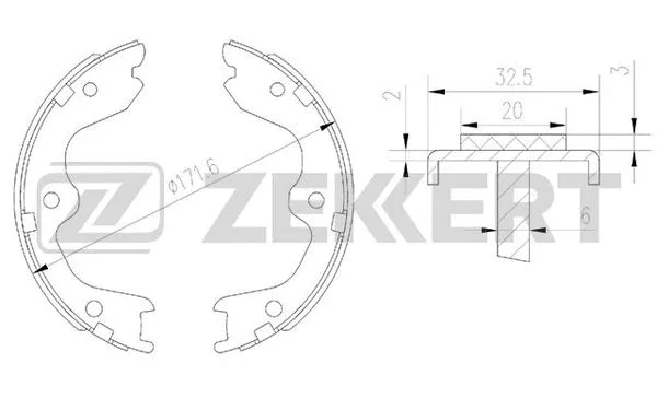 BK-4171 ZEKKERT Комплект тормозных колодок (фото 1)