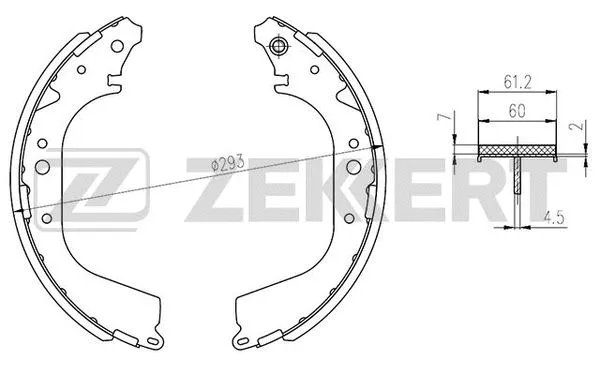 BK-4182 ZEKKERT Комплект тормозных колодок (фото 1)