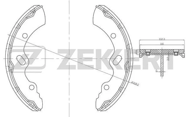 BK-4185 ZEKKERT Комплект тормозных колодок (фото 1)