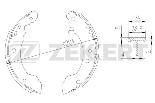 BK-4193 ZEKKERT Комплект тормозных колодок (фото 1)
