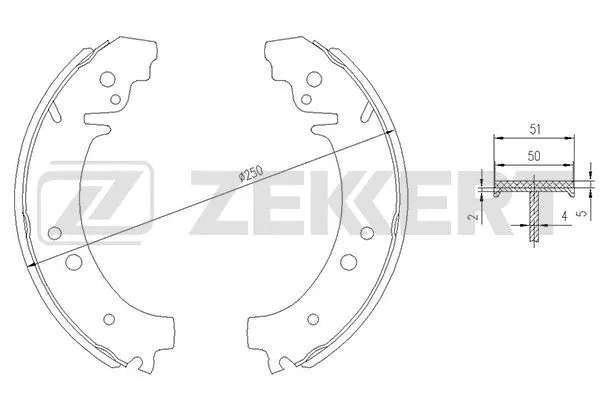 BK-4273 ZEKKERT Комплект тормозных колодок (фото 1)