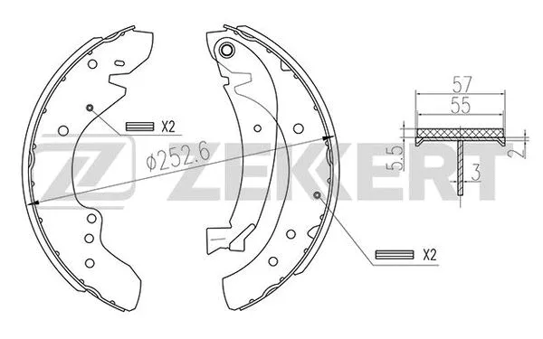 BK-4287 ZEKKERT Комплект тормозных колодок (фото 1)