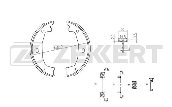 BK-4322 ZEKKERT Комплект тормозных колодок (фото 1)