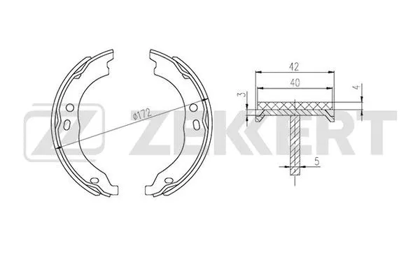 BK-4334 ZEKKERT Комплект тормозных колодок (фото 1)