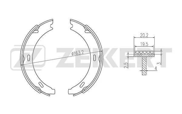 BK-4336 ZEKKERT Комплект тормозных колодок (фото 1)