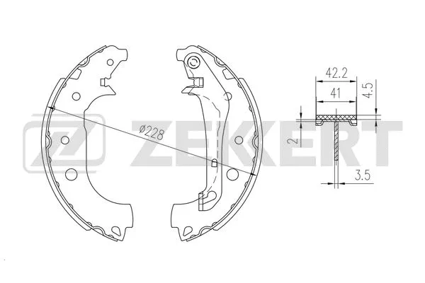 BK-4351 ZEKKERT Комплект тормозных колодок (фото 1)