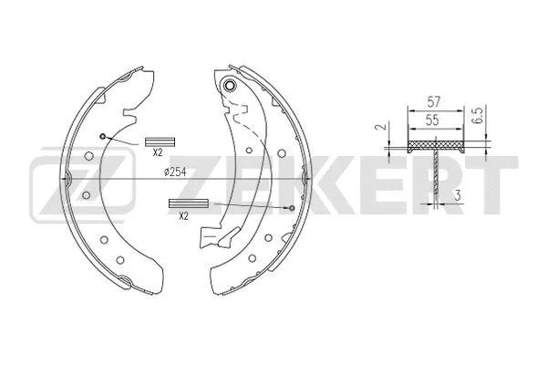 BK-4375 ZEKKERT Комплект тормозных колодок (фото 1)