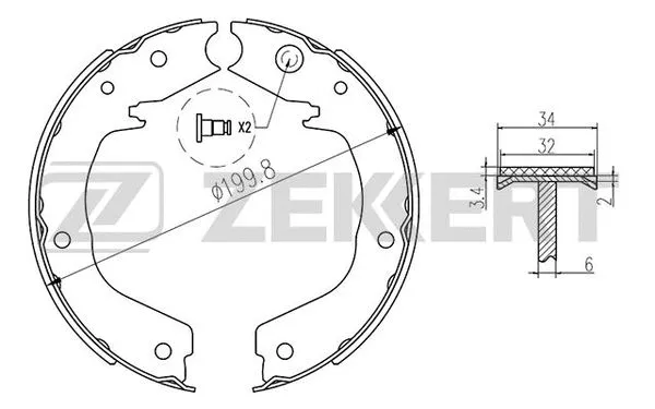 BK-4439 ZEKKERT Комплект тормозных колодок (фото 1)