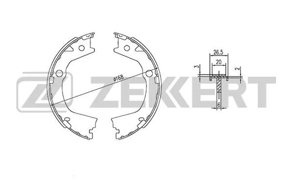 BK-4455 ZEKKERT Комплект тормозных колодок (фото 1)