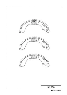 K2280 MK KASHIYAMA Комплект тормозных колодок (фото 1)